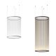 Suspension cylindrique ARRAY Ø 83 cm, h 193 cm, coloris beige Vibia