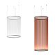 Suspension cylindrique ARRAY Ø 83 cm, h 193 cm, coloris terre rouge Vibia