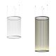 Suspension cylindrique ARRAY Ø 83 cm, h 193 cm, coloris vert Vibia