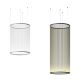 Suspension cylindrique ARRAY Ø 83 cm, h 193 cm, coloris vert Vibia