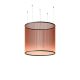 Suspension cylindrique ARRAY Ø 124 cm Vibia, h 113 cm, coloris terre rouge