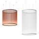 Suspension cylindrique ARRAY Ø 124 cm Vibia, h 113 cm, coloris terre rouge