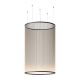 Suspension cylindrique ARRAY Ø 124 cm Vibia, h 193 cm, coloris beige