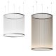 Suspension cylindrique ARRAY Ø 124 cm Vibia, h 193 cm, coloris beige