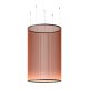 Suspension cylindrique ARRAY Ø 124 cm Vibia, h 193 cm, coloris terre rouge