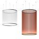 Suspension cylindrique ARRAY Ø 124 cm Vibia, h 193 cm, coloris terre rouge