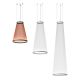 Suspension conique ARRAY Ø55 cm Vibia, H 70 cm coloris terre rouge 