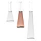 Suspension conique ARRAY Ø55 cm Vibia, H 113 cm coloris terre rouge 