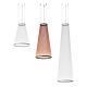 Suspension conique ARRAY Ø55 cm Vibia, H 113 cm coloris terre rouge 