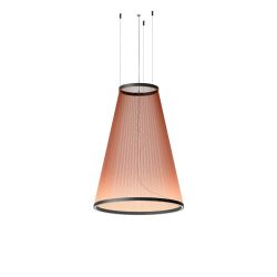 Suspension conique ARRAY Ø 83 cm Vibia, H 113 cm, coloris terre rouge