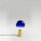 Lampe de table DIPPING LIGHT Marset, pied laiton brossé, verre bleu