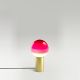 Lampe de table DIPPING LIGHT Marset, pied laiton brossé, verre rose