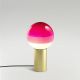 Lampe de table DIPPING LIGHT S Marset, pieds laiton brossé, verre rose