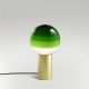 Lampe de table DIPPING LIGHT S Marset, pieds laiton brossé, verre vert