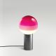 Lampe de table DIPPING LIGHT S Marset, pieds garphite, verre rose