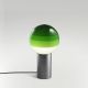 Lampe de table DIPPING LIGHT S Marset, pieds garphite, verre vert