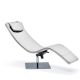 Chaise longue CASANOVA Cattelan Italia, pied inox et blanc 