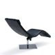 Chaise longue CASANOVA Cattelan Italia, pied inox et noir 