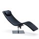 Chaise longue CASANOVA Cattelan Italia, pied inox et noir 