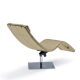 Chaise longue CASANOVA Cattelan Italia, pied inox et oyster 