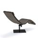 Chaise longue CASANOVA Cattelan Italia, pied gaufré noir et argile 