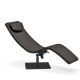 Chaise longue CASANOVA Cattelan Italia, pied gaufré noir et argile 