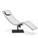 Chaise longue CASANOVA Cattelan Italia, pied gaufré noir et blanc 