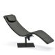 Chaise longue CASANOVA Cattelan Italia, pied gaufré noir et cemento 