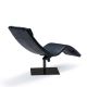 Chaise longue CASANOVA Cattelan Italia, pied gaufré noir et noir 