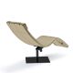 Chaise longue CASANOVA Cattelan Italia, pied gaufré noir et oyster 