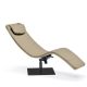 Chaise longue CASANOVA Cattelan Italia, pied gaufré noir et oyster 