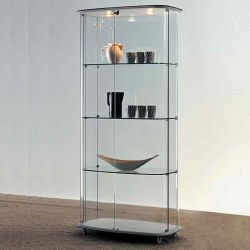 Vitrine CONCERTO Cattelan Italia cuir blanc