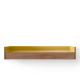 Console bureau mural STOCKHOLM Punt, noyer supermat finition aluminium gold