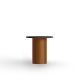 Table d'appoint DUNE Punt, chêne teinté gris et base ambre