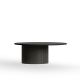 Table basse Ø 100 cm DUNE Punt, chêne teinté gris et base noire