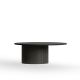 Table basse Ø 100 cm DUNE Punt, Quartz Silestone marquina et base noire