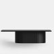 Table basse rectangulaire DUNE Punt, Quartz Silestone marquina et base noire