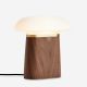 Lampe de table NOVA Woud, piétement noyer