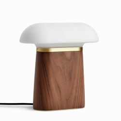 Lampe de table NOVA Woud, piétement noyer