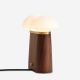 Lampe de table NOVA Woud, piétement noyer