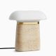 Lampe de table NOVA Woud, piétement travertin
