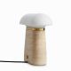 Lampe de table NOVA Woud, piétement travertin