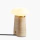 Lampe de table NOVA Woud, piétement travertin