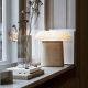 Lampe de table NOVA Woud, piétement travertin
