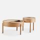Table d'appoint et basse bois ARC avec rangement Woud