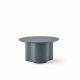 Table basse STELLA Ø 70 cm base et plateau laqué brouillard