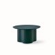 Table basse STELLA Ø 70 cm base et plateau laqué océan