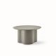 Table basse STELLA Ø 70 cm base et plateau laqué pierre