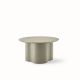 Table basse STELLA Ø 70 cm base et plateau laqué sable