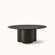 Table basse STELLA Ø 100 cm base et plateau laqué graphite